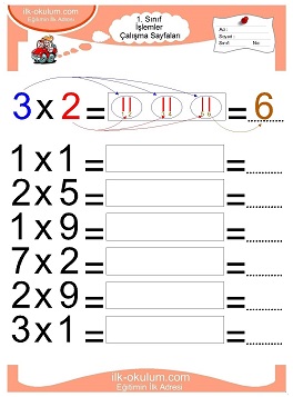 Çocuklar İçin toplam işlemi yaprak testleri 